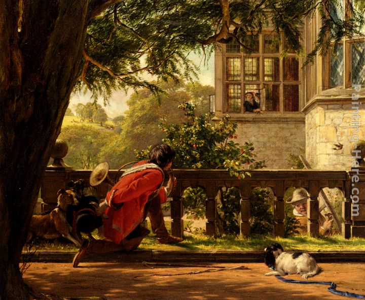 A Hunting Morning painting - John Callcott Horsley A Hunting Morning art painting